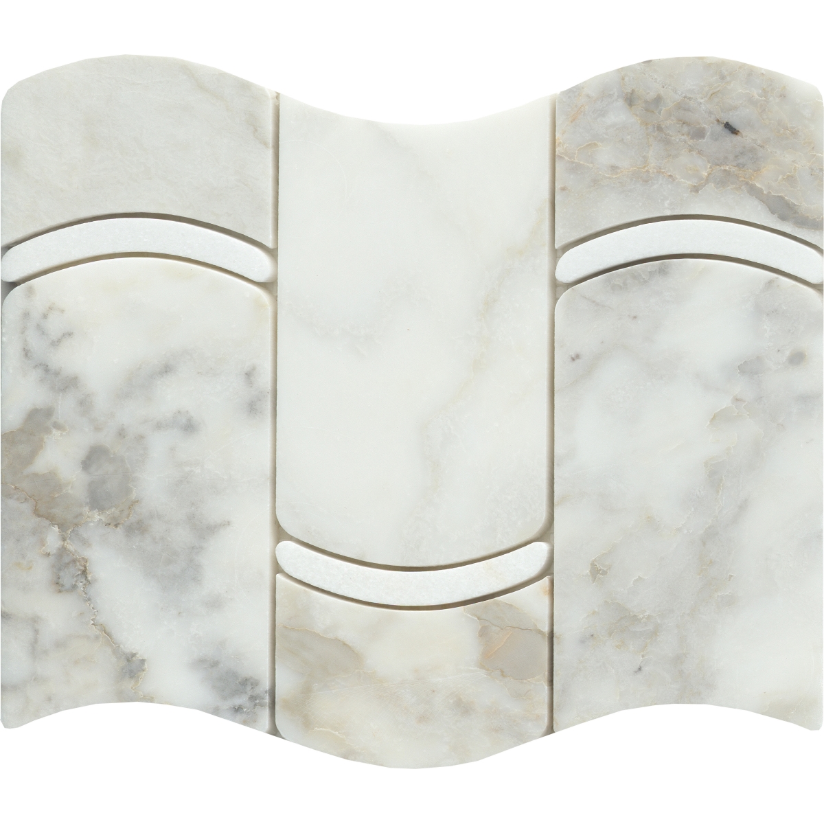 Calacata Honed Cupula Mosaic